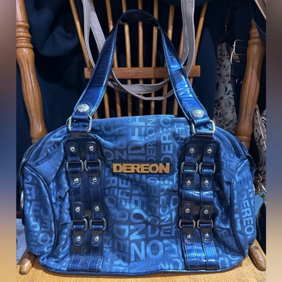 Dereon Metallic Blue Shoulder Bag - Picture 1 of 3
